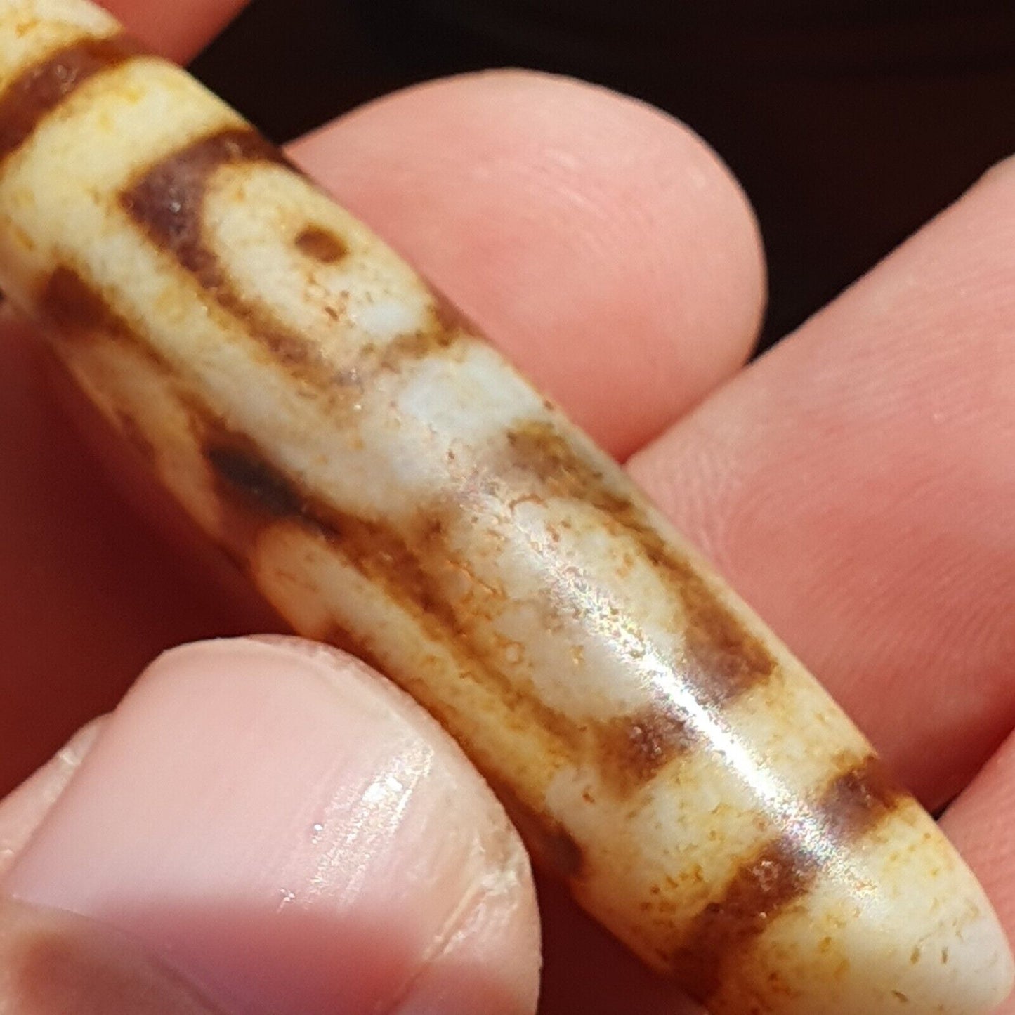 喜馬拉雅藏天珠 6 眼圖案靈性護身符瑪拉珠獨特的珠子