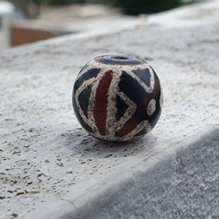 Rare Antique Tibetan Etched Agate Bead Decorated Carnelian Beads ETA-9