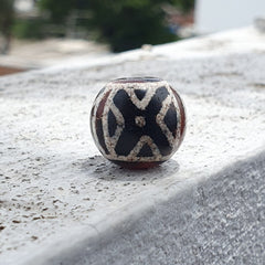 Rare Antique Tibetan Etched Agate Bead Decorated Carnelian Beads ETA-9