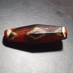 BDET #3 HIMALAYAN Indo Tibetan Central Asian Etched Agate beads Decorated bead