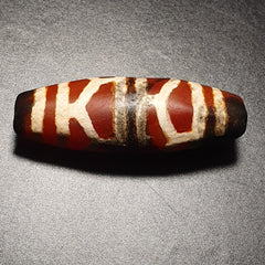 BDET #2 HIMALAYAN Indo Tibetan Central Asian Etched Agate beads Decorated bead