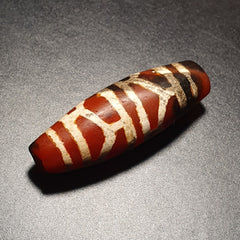 BDET #2 HIMALAYAN Indo Tibetan Central Asian Etched Agate beads Decorated bead