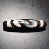 Himalayan Tibetan Dzi S Pattern Spiritual Amulet Mala Bead Unique Beads