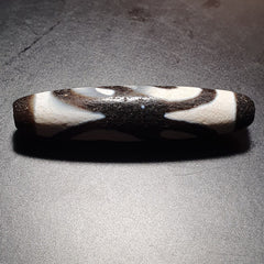 Himalayan Tibetan Dzi S Pattern Spiritual Amulet Mala Bead Unique Beads