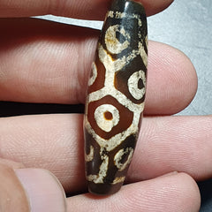 BDET #4 HIMALAYAN Indo Tibetan Central Asian Etched Agate beads Decorated bead