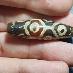 BDET #4 HIMALAYAN Indo Tibetan Central Asian Etched Agate beads Decorated bead