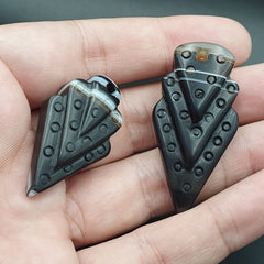 lot 2 Antique Himalayan Tibetan Arrow Shape carving Agate Amulet Bead #126