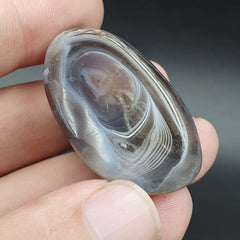 Vintage Himalayan Indo Tibetan Suleimani Carving Agate Amulet Bead #122