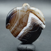 Vintage Himalayan Indo Tibetan Suleimani Carving Agate Amulet Bead #121