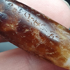 B#9 Antique Tibetan Old Agate Dzi Amulet Bead