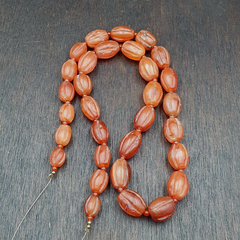 RARE Old antique Indo Tibetan Carnelian Agate Beads Melon Shape Beads necklace