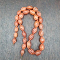 RARE Old antique Indo Tibetan Carnelian Agate Beads Melon Shape Beads necklace