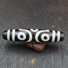 Himalayan Indo Tibetan Pure 6 Eyes Dzi Amulet Pendant Bead