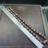 VINTAGE BEAUTIFUL Venerano ART Fancy 25×13MM Aventurine GLASS BEADS Strand