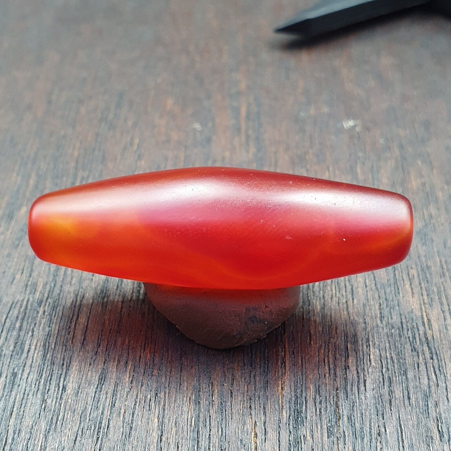 紅玉髓古董非常罕見喜馬拉雅藏紅瑪瑙大珠 RD-3