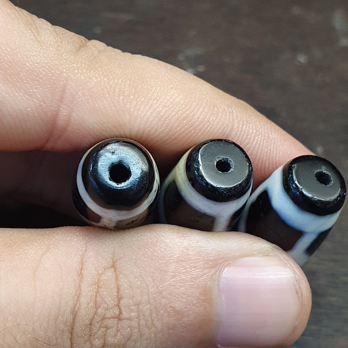 批次 3 老西藏喜馬拉雅珠老瑪瑙美麗圖案護身符吊墜天珠