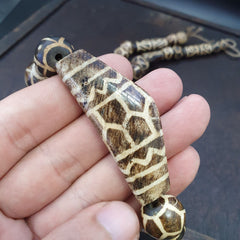 RARE Very Unique Old PUMTEK BEADS Necklace Great Patterns Necklace NC12