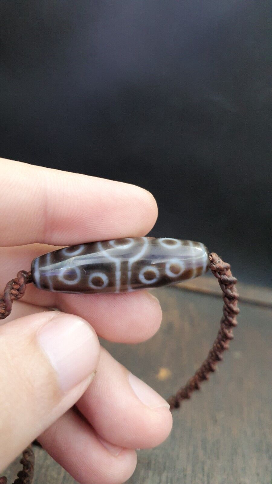 15 眼西藏喜馬拉雅珠老護身符紅瑪瑙復古吊墜項鍊