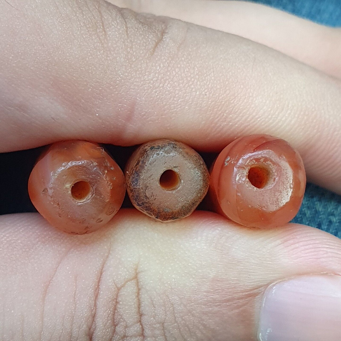 古董紅瑪瑙喜馬拉雅西藏非洲瑪瑙紅玉髓珠 CRD-3P
