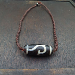 Tibetan dzi bead old amulet Agate rare Pattern Vintage Tibet gzi pendant