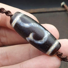 Tibetan dzi bead old amulet Agate rare Pattern Vintage Tibet gzi pendant