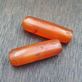 Lot 2 Antique Red Agate Himalayan Tibetan African Agate carnelian Beads