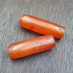 Lot 2 Antique Red Agate Himalayan Tibetan African Agate carnelian Beads