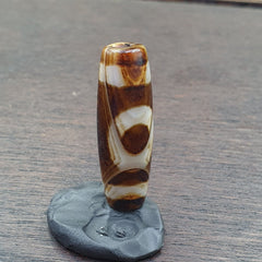 Rare Agate Old Indo Tibetan Agate 2 Eye Agate stone Dzi Decorated Bead Amulet