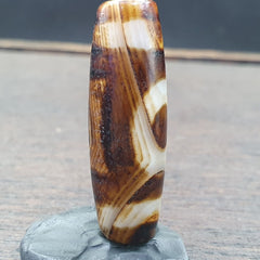 Rare Agate Old Indo Tibetan Agate 2 Eye Agate stone Dzi Decorated Bead Amulet