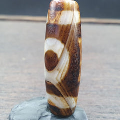 Rare Agate Old Indo Tibetan Agate 2 Eye Agate stone Dzi Decorated Bead Amulet