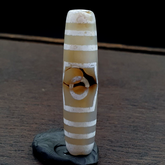 Unique Grey Dendritic Agate Tibetan Agate 3 Eyes Agate stone Dzi Bead Amulet