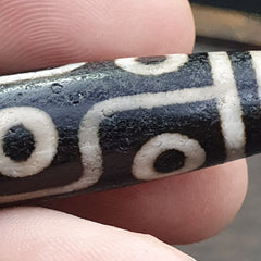 Rare Agate Old Indo Tibetan Agate 9 Falling Eyes Agate stone Dzi Bead Amulet