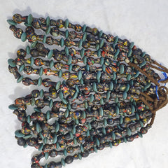 BEAUTIFUL OLD Mosaic Bottle GLASS Vintage ANTIQUE BEADS