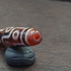 Power Bead INDO TIBETAN Himalayan 9 Totem Eyes Red Agate bead Amulet Dzi