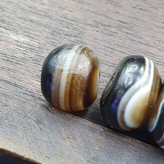 Lot 4 Suleimani Old Bead Pure Patterns Agate Amulet Religious Antiquities