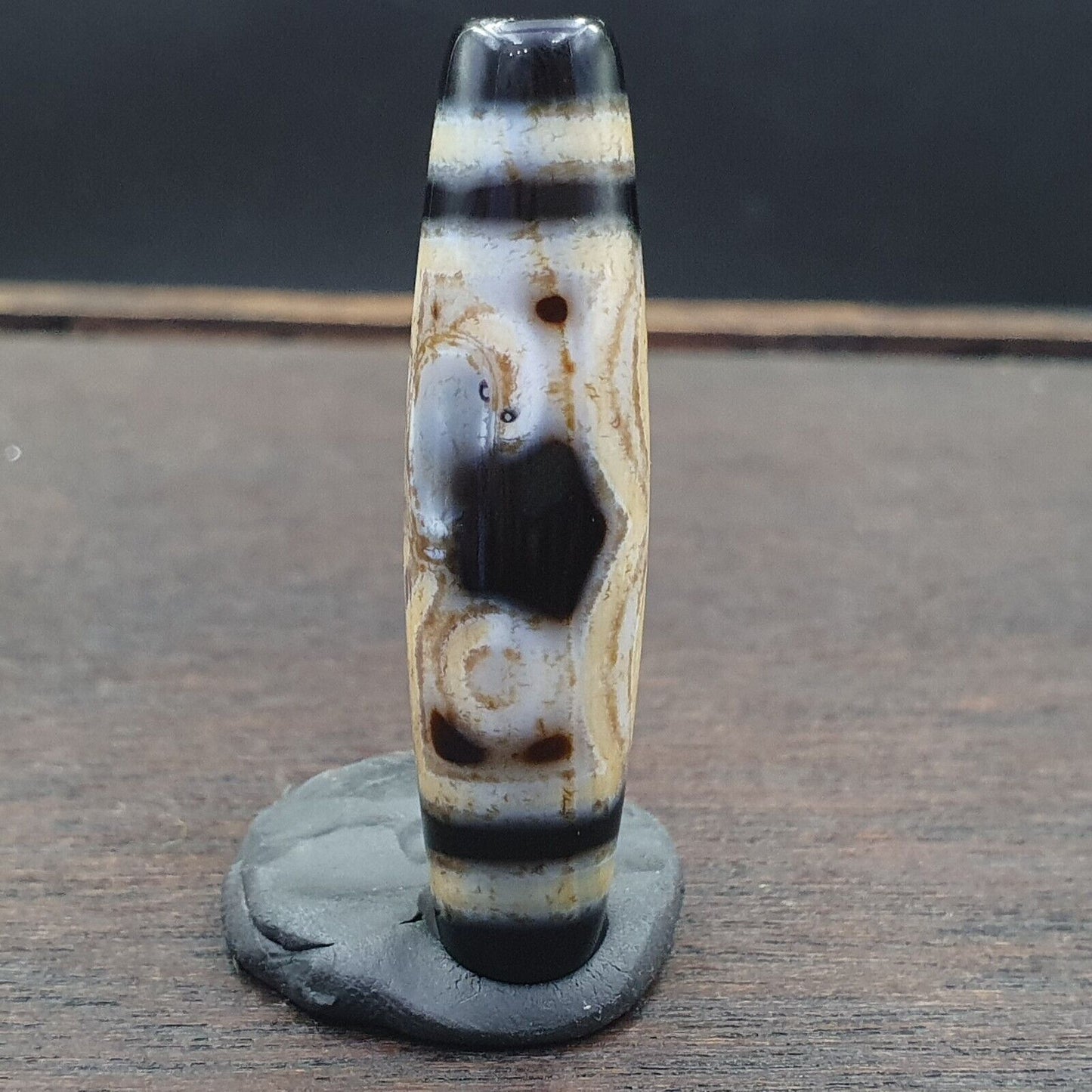 Tibetisches Achataugen-Stein-Dzi-Perlenamulett