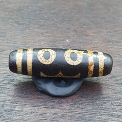 Old Indo Tibetan Agate 3 Eyes lines Agate stone Dzi Bead Amulet
