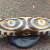 Old Indo Tibetan Agate 6 Eyes in eyes & lines Agate stone Dzi Bead Amulet