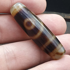Vintage Old Indo Himalayn Tibetan Agate 2 Eyes Agate stone Dzi Bead Amulet