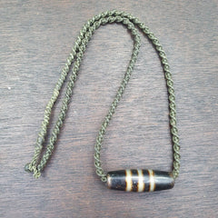 Vintage Old Tibetan 2 Eyes Agate stone Dzi Bead Amulet S-5