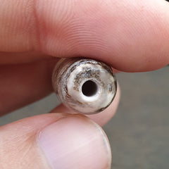 Vintage Old Tibetan 2 Eyes Agate stone Dzi Bead Amulet S-7