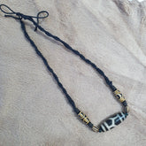 Vintage Antique Indo Tibetan Agate Beads Dzi Necklace