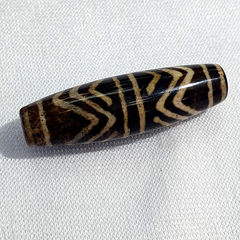 Vintage South Asian Burma Old Pumtek pyu beads petrified Wood Stone bead