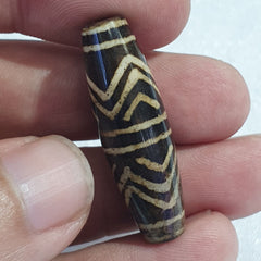 Vintage South Asian Burma Old Pumtek pyu beads petrified Wood Stone bead