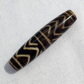 Vintage South Asian Burma Old Pumtek pyu beads petrified Wood Stone bead -L1