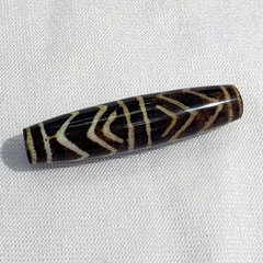 Vintage South Asian Burma Old Pumtek pyu beads petrified Wood Stone bead -L1