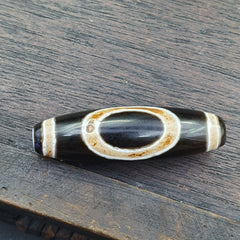 Wonderful Himalayan Tibetan Rare pattern Dzi Bead Amulet Eyes agate bead