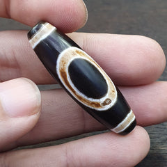 Wonderful Himalayan Tibetan Rare pattern Dzi Bead Amulet Eyes agate bead