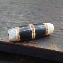Tibetan 3 stripes dzi Agate bead old amulet 3 Lines Pattern Tibet gzi pendant