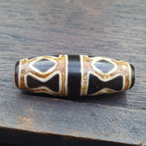 POWERFUL! Vintage Tharu Tibet Very Rare Tibetan Dzi Bead Amulet Dzi